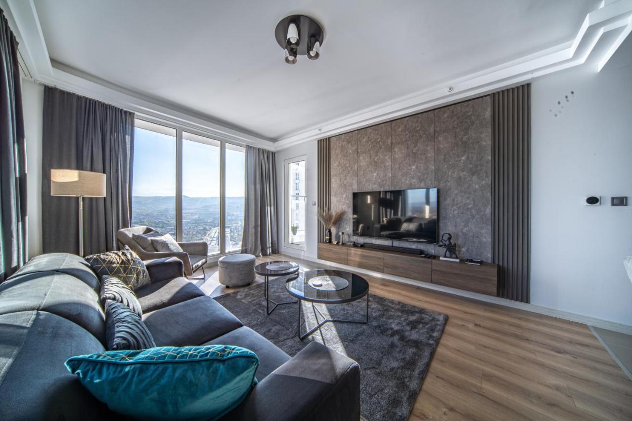 Sunrise Sky Lux Apartment, 33Rd Floor, Pool And Fitness Included Skopje Exterior foto
