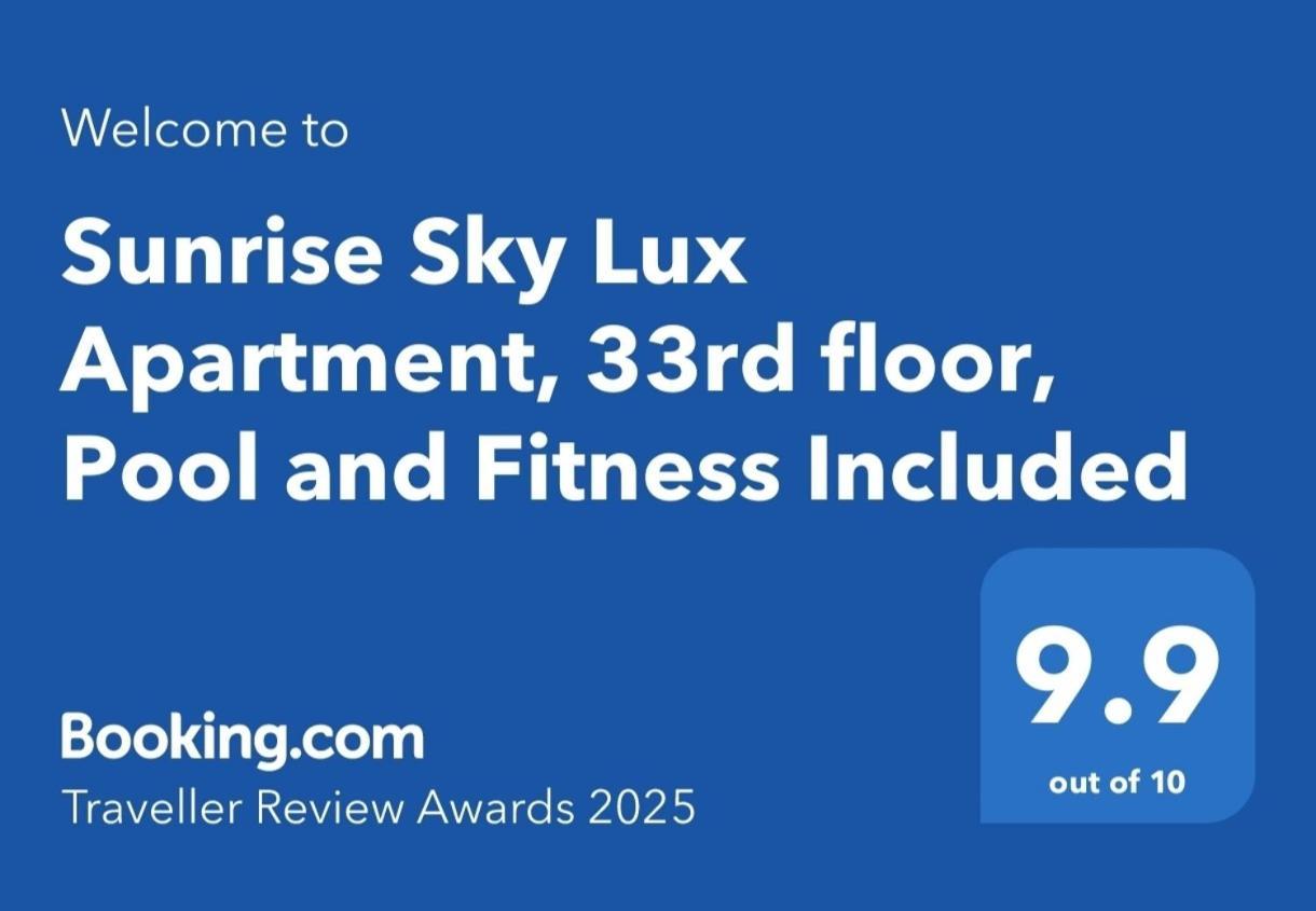 Sunrise Sky Lux Apartment, 33Rd Floor, Pool And Fitness Included Skopje Exterior foto